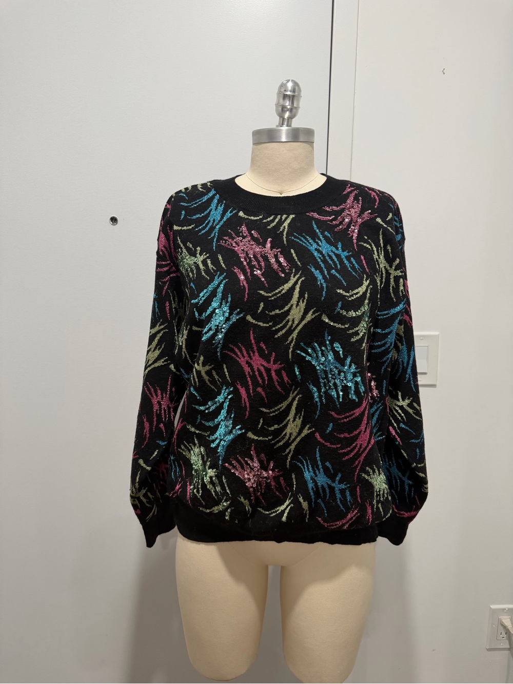 Marc Jacobs Sequin Details Sparkly Crewneck Sweater